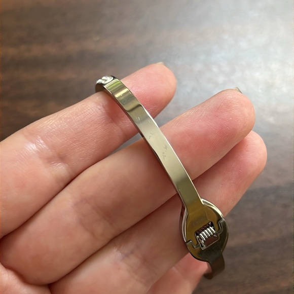 Stainless steel Rhinestone bangle cuff bracelet - Picture 4 of 4